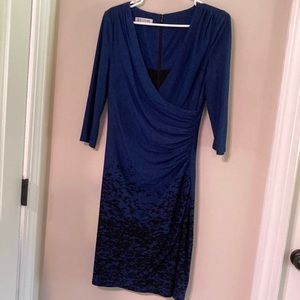 Kay Unger ruched bodycon dress size S